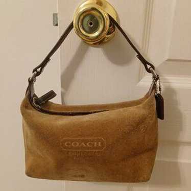 vintage coach old Suede Boston ミニボストン 茶 Coach vintage mini boston - Gem