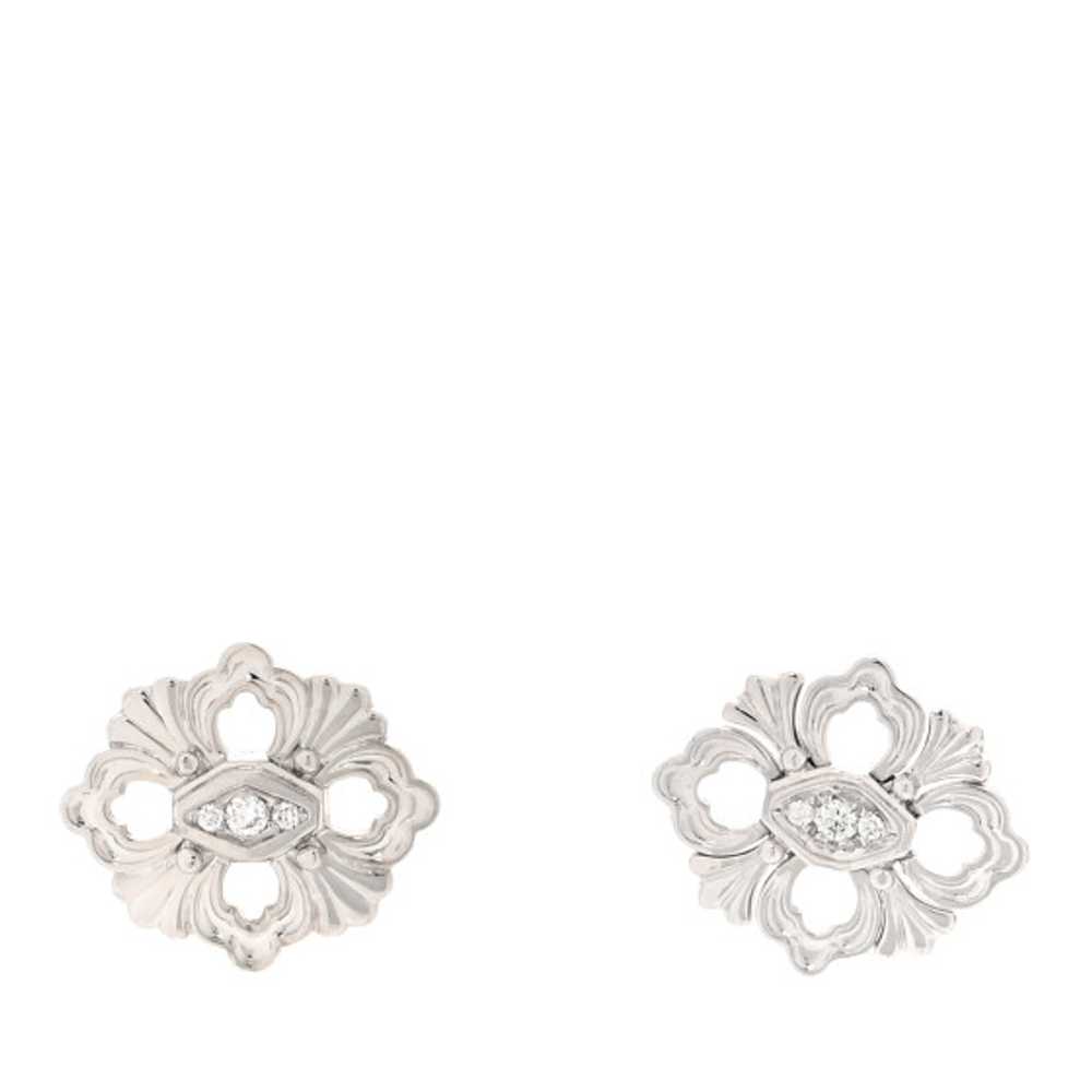 BUCCELLATI 18K White Gold Diamond Opera Earrings - image 1