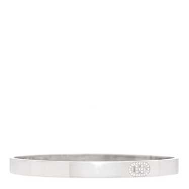 HERMES 18K White Gold Diamond PM H D'Ancre Bracel… - image 1