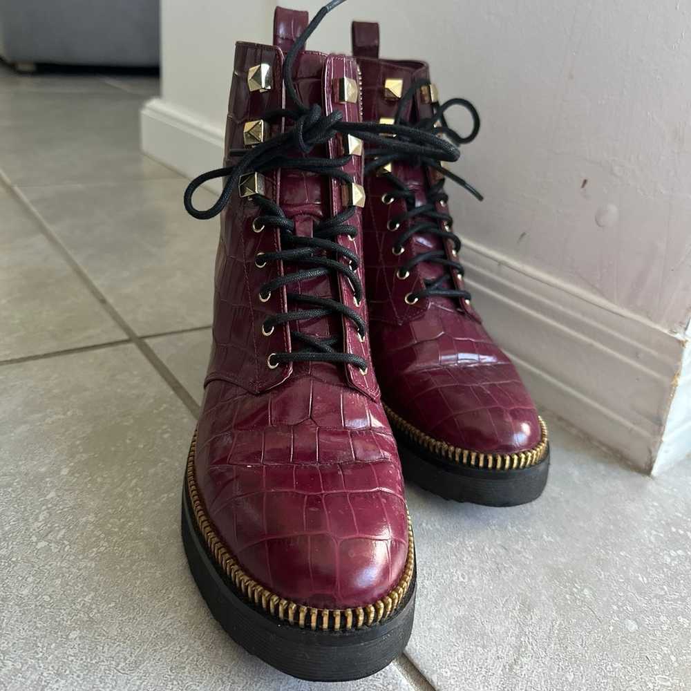 Authentic Michael Kors Burgundy Boots - image 1