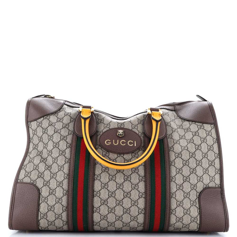 GUCCI Neo Vintage Web Duffle Bag GG Coated Canvas… - image 1