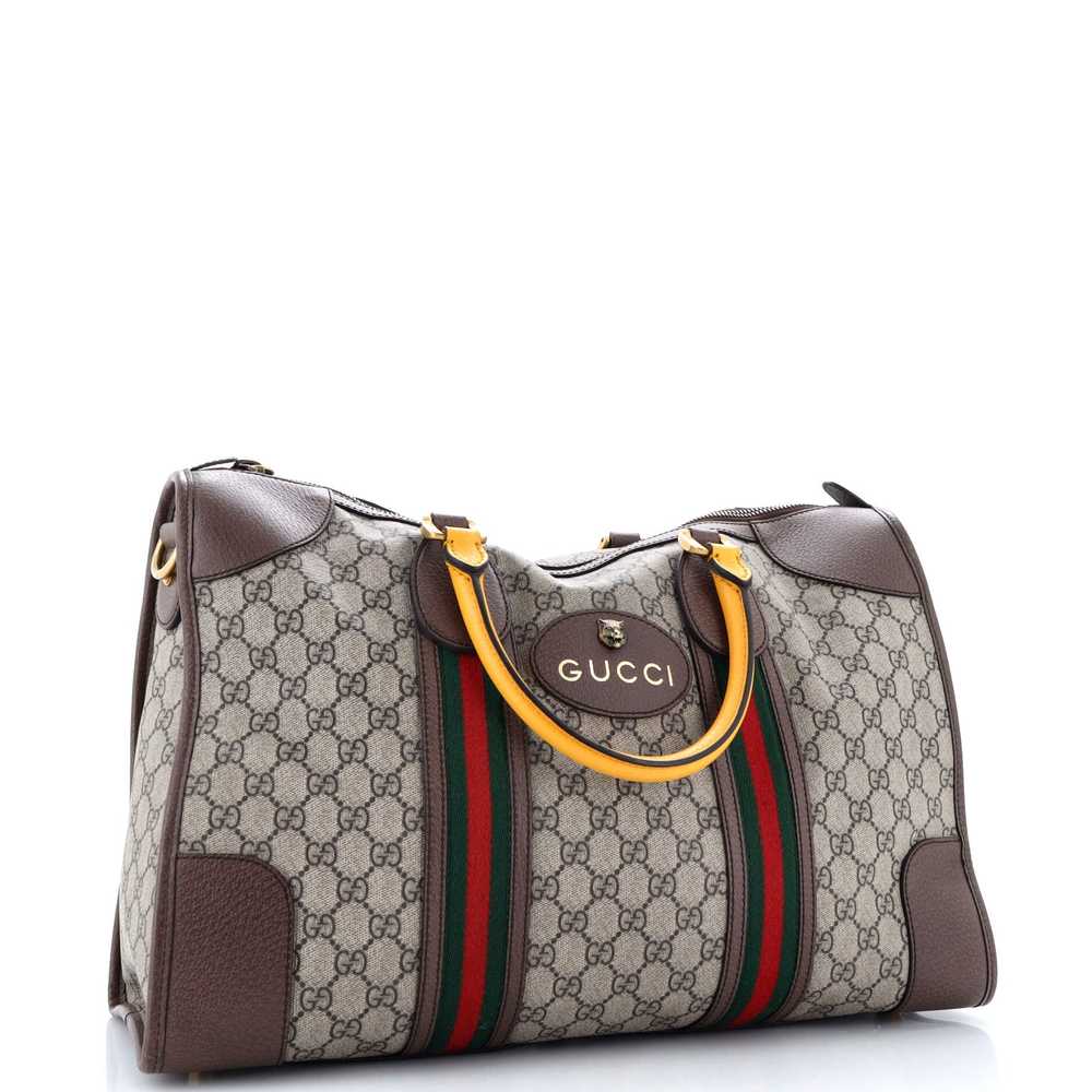 GUCCI Neo Vintage Web Duffle Bag GG Coated Canvas… - image 2