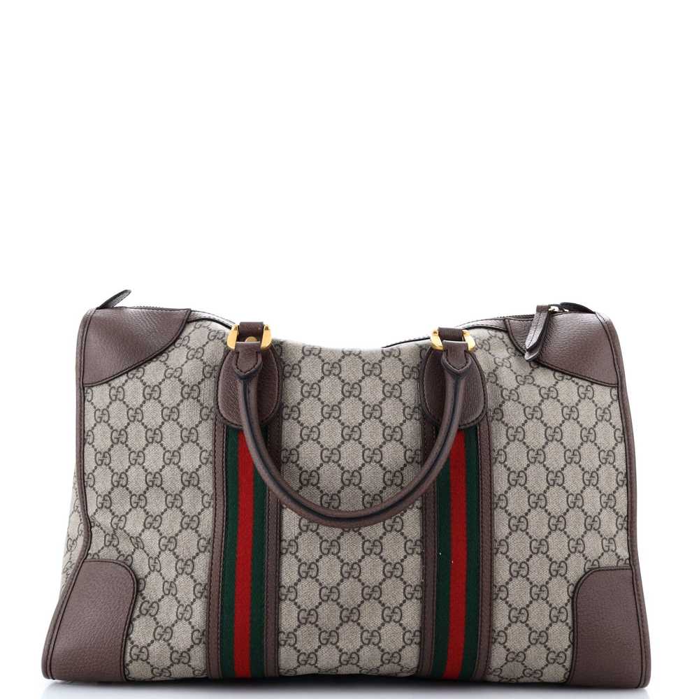 GUCCI Neo Vintage Web Duffle Bag GG Coated Canvas… - image 3