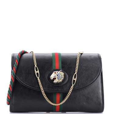 GUCCI Rajah Web Chain Shoulder Bag Leather Medium