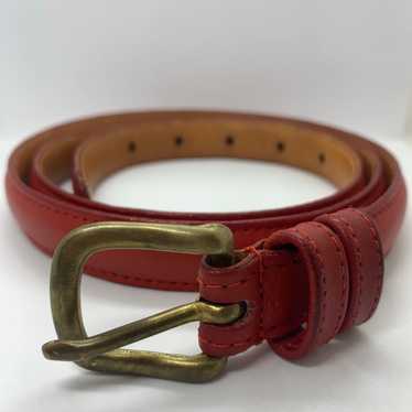 Vintage Red Leather Coach Belt 36”