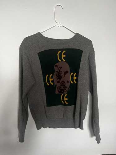 トップス C.E / CAV EMPT GRID KNIT navy size XL Cav Empt Crew Neck Dbl Knit Long Sleeve Sweatshirt
