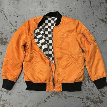 Supreme Reversible Checkered Ma-1 Bomber Jacket Olive… - Gem