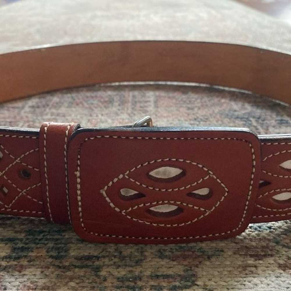 Handmade Leather Belt, Mexican Leather Utility Be… - image 1