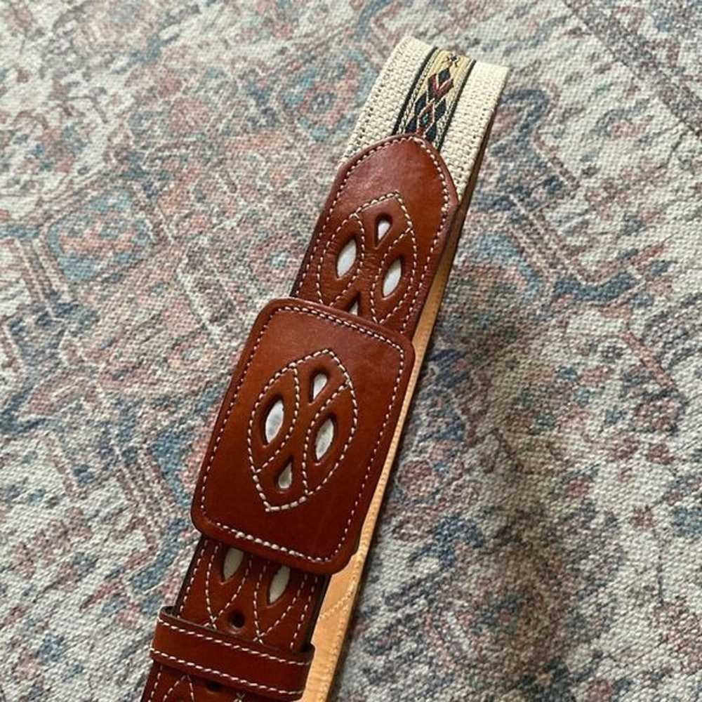 Handmade Leather Belt, Mexican Leather Utility Be… - image 3