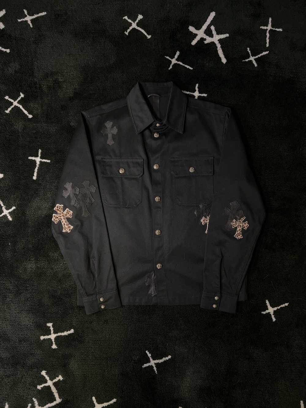 Chrome Hearts Work Dog - Leather Leopard Cross Pa… - image 1