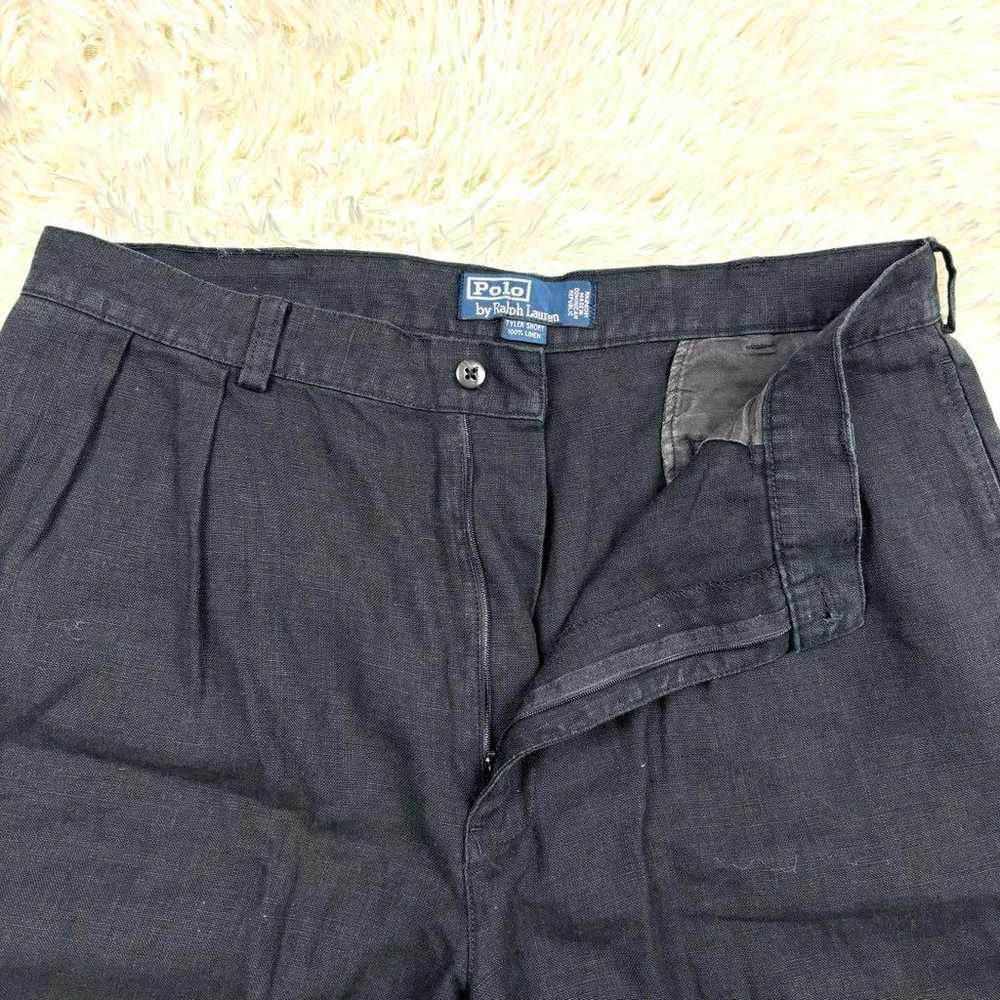 Polo Ralph Lauren Linen 100% Shorts Black W36 - image 2