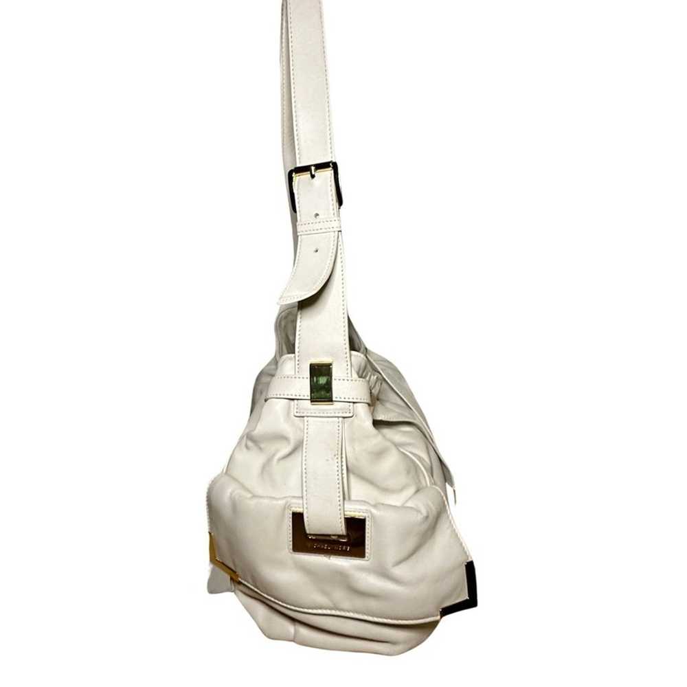 Vintage Michael Kors Ivory Leather and Gold Handb… - image 4