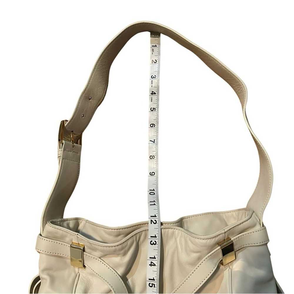 Vintage Michael Kors Ivory Leather and Gold Handb… - image 5