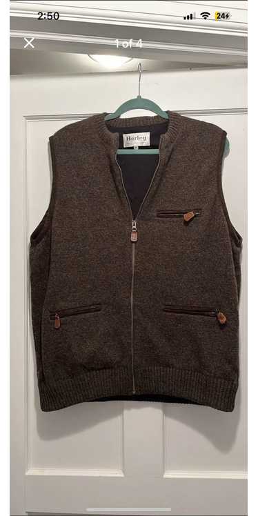 トップス HARLEY OF SCOTLAND V-NECK WOOL VEST Harley V-neck Fair Isle Slipover in Pineshadow – Dick's