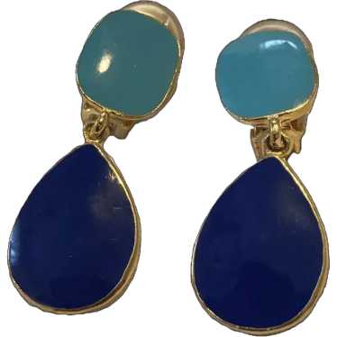 KJL KENNETH J. LANE 1960s-70s Turquoise and Lapis… - image 1