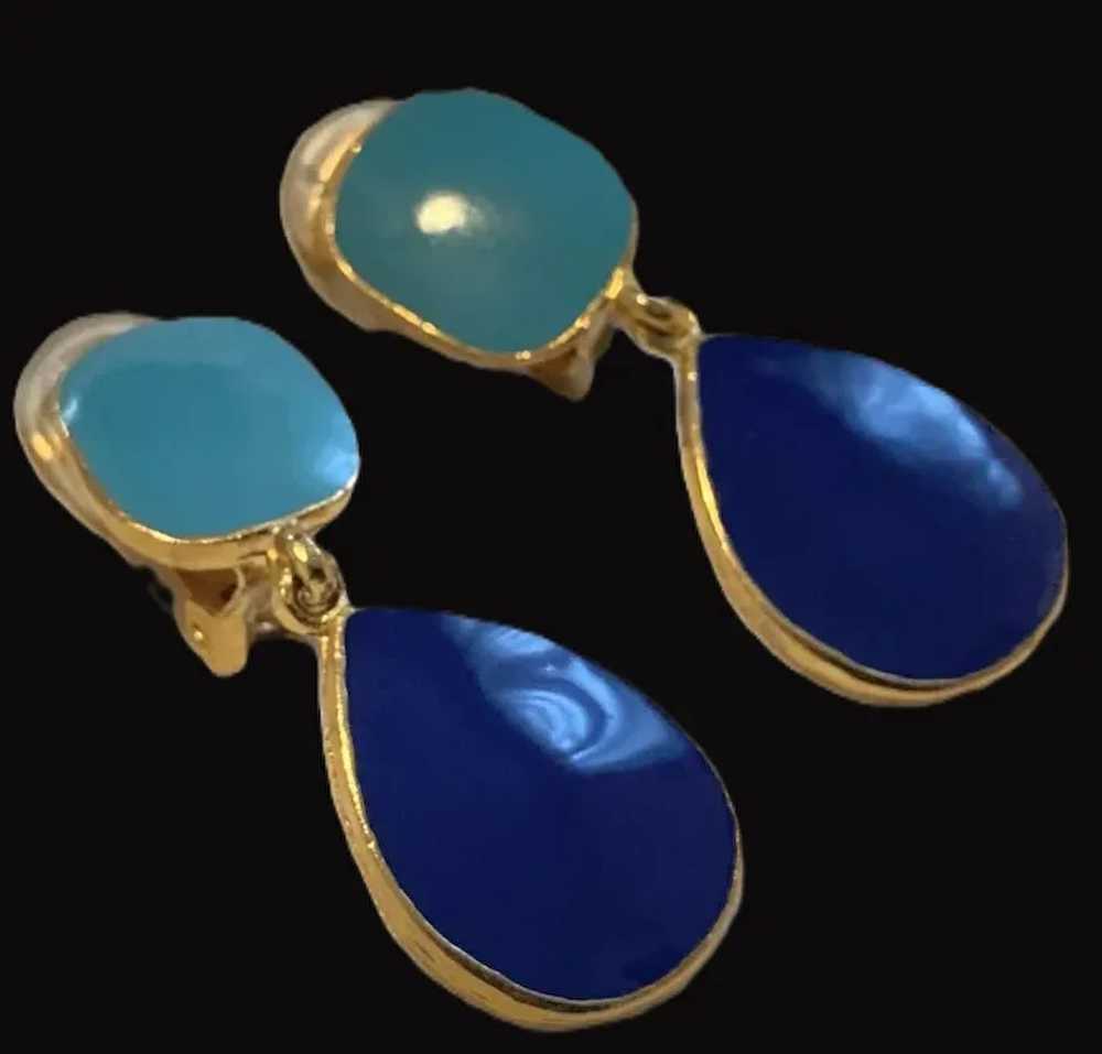 KJL KENNETH J. LANE 1960s-70s Turquoise and Lapis… - image 2