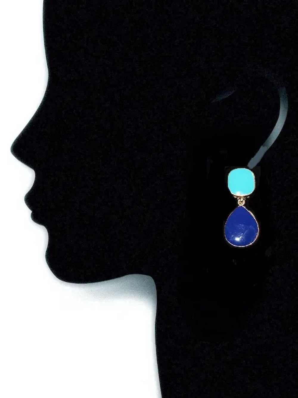 KJL KENNETH J. LANE 1960s-70s Turquoise and Lapis… - image 3