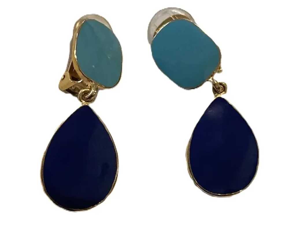KJL KENNETH J. LANE 1960s-70s Turquoise and Lapis… - image 4