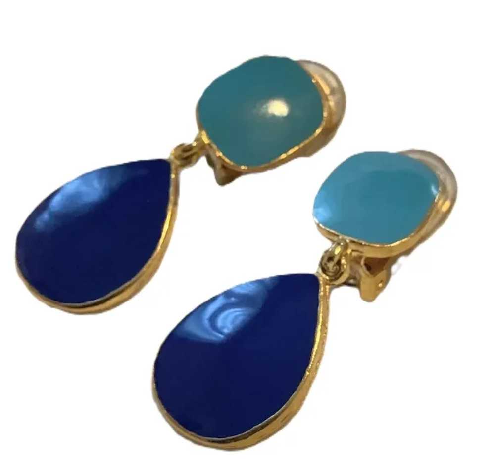 KJL KENNETH J. LANE 1960s-70s Turquoise and Lapis… - image 5