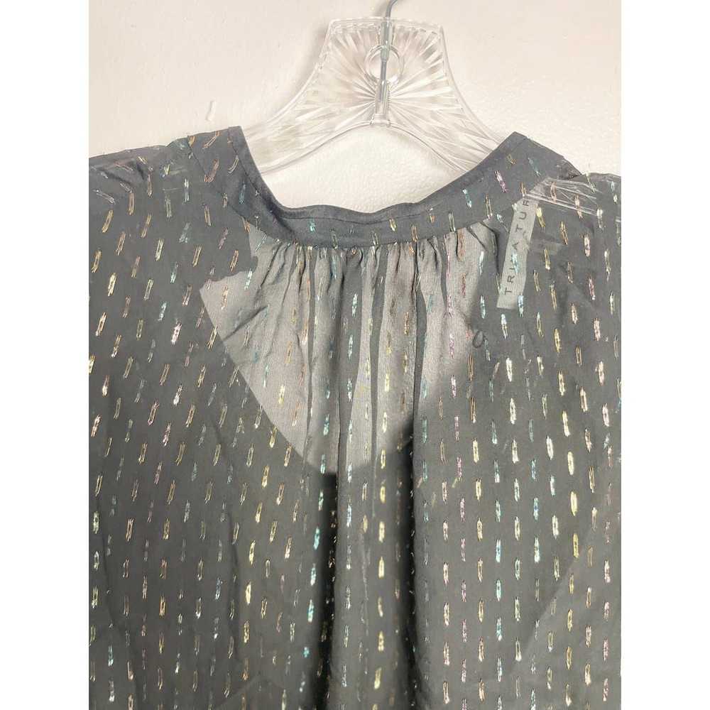 Trina Turk 96% Silk Metallic Shields Top Womens S… - image 6