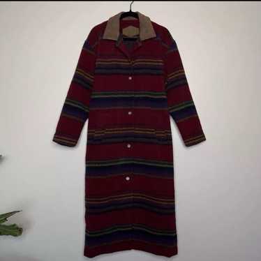 VINTAGE WOOLRICH WOOL LONG STRIPED SOUTHWESTERN B… - image 1