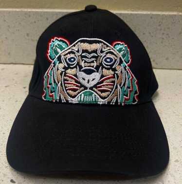 キャップ Kenzo Tiger Embroidered Curved Peak Cap KENZO Men's Kampus Canvas Tiger Cap - Black | Coggles