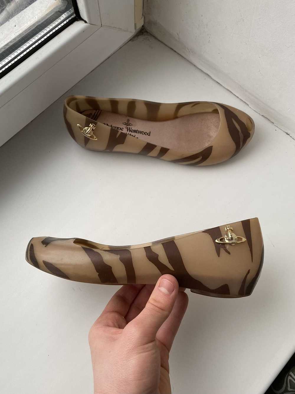 Melissa × Vivienne Westwood Melissa Vivienne Westwood natural /brown zebra print jelly