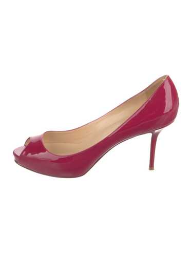 Christian Louboutin Patent Leather Pumps Pink Pee… - image 1