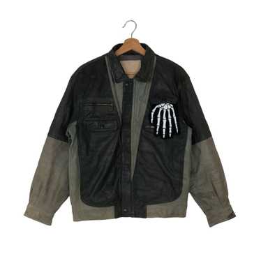 Miyake leather issey bomber jacket - Gem