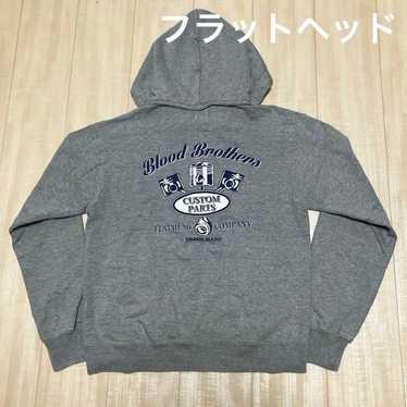 THE FLAT HEAD グレー ジップスウェット L the flat head | sweat parka full zip grey – stuf|f-official