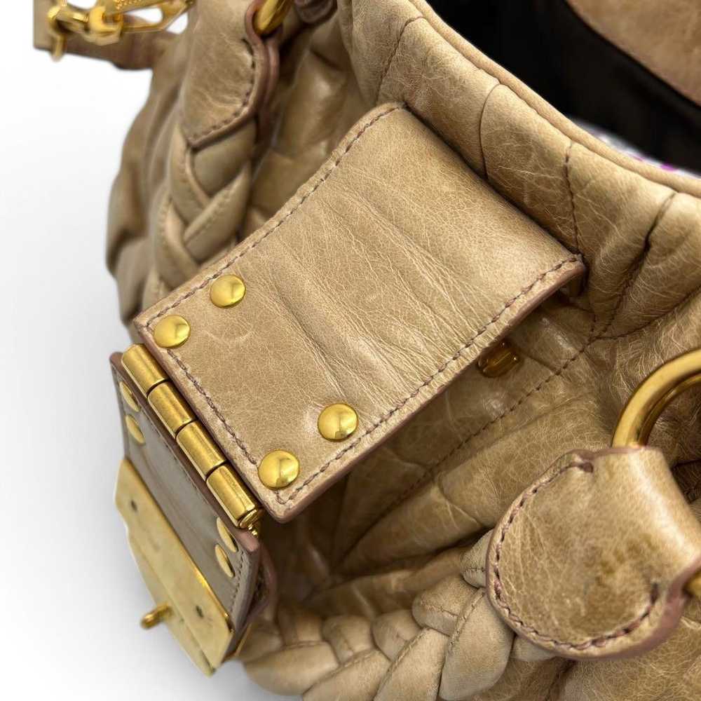 Miu Miu Miu Miu - Matelasse Y2K Beige Gold Hardwa… - image 7