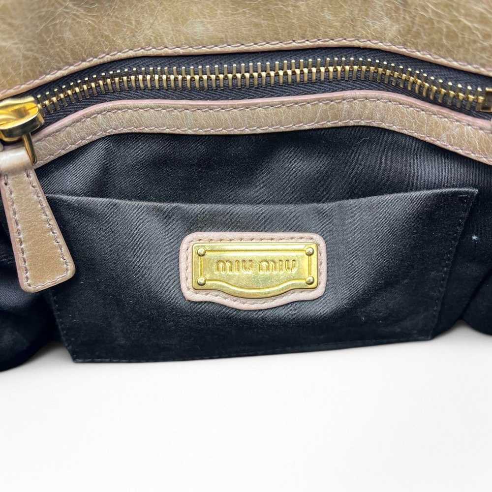 Miu Miu Miu Miu - Matelasse Y2K Beige Gold Hardwa… - image 9