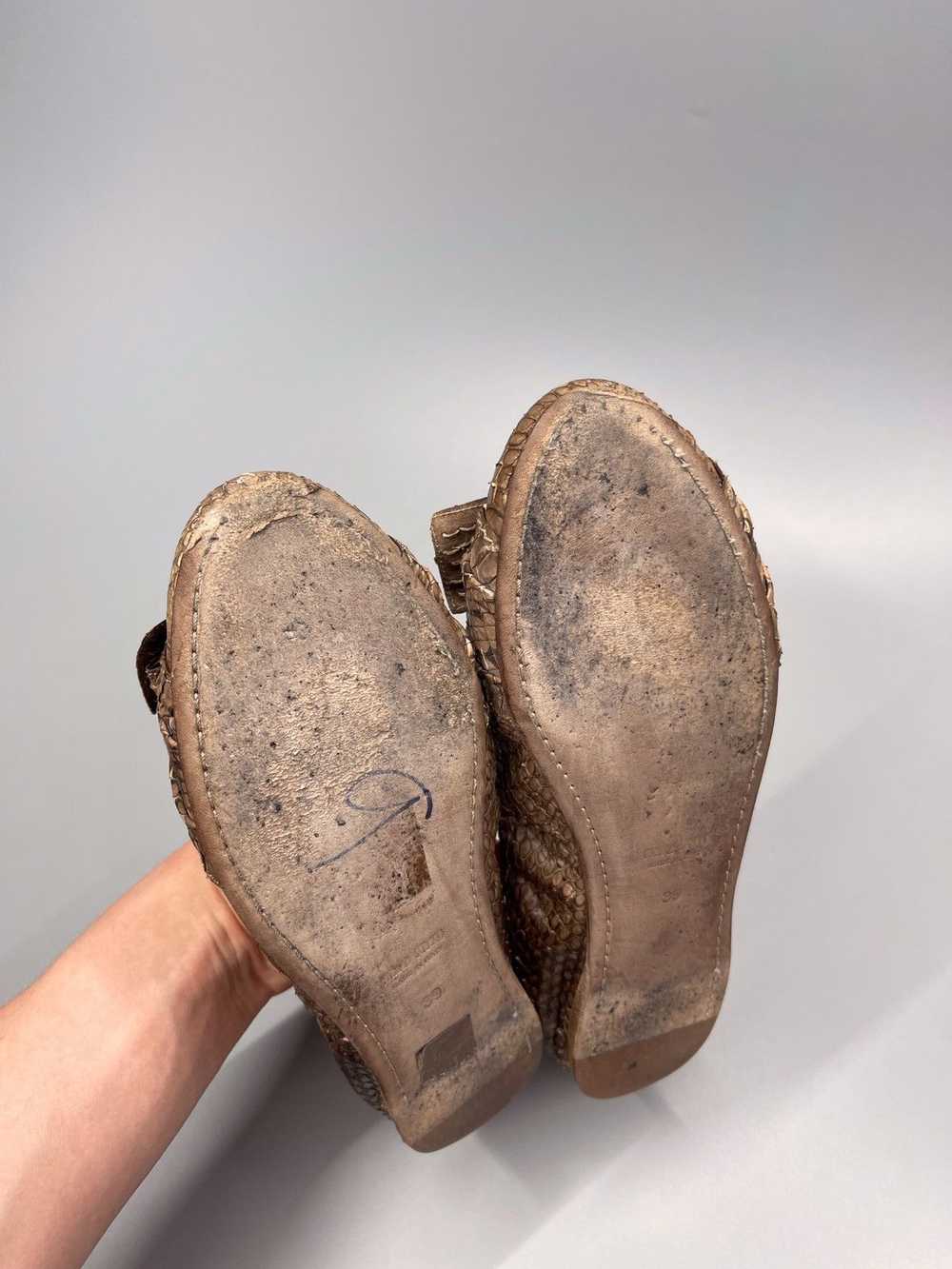 Miu Miu × Prada Miu miu Leather Snake Ballet Flats - image 10