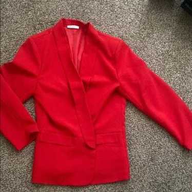 Red Blazer With Structured Shape And Tailored Fit - image 1