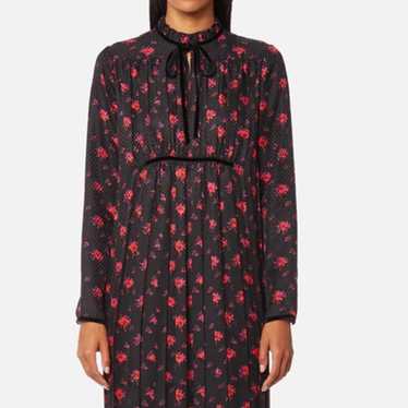 Alexander McQueen MCQ Black Silk Pleated Floral B… - image 1