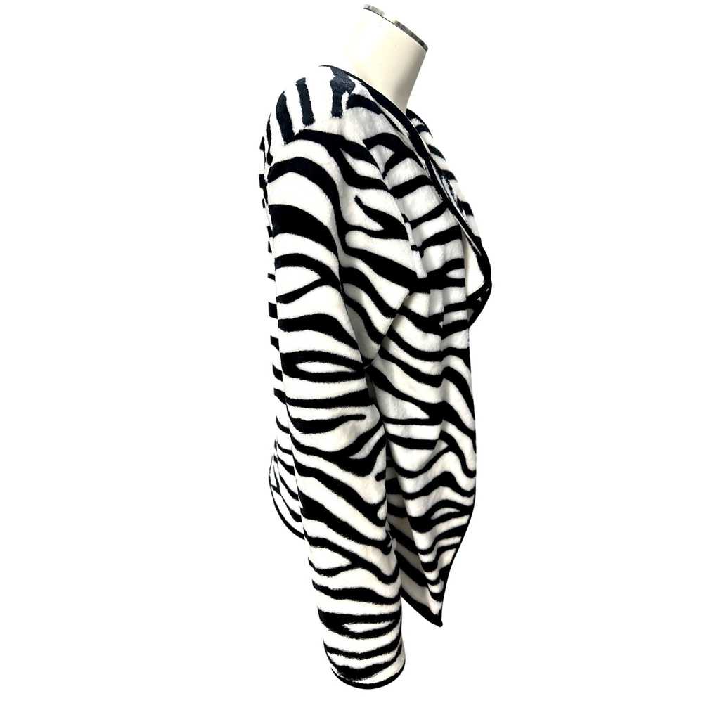 Other CCC Zebra Print Open Front Cardigan Sweater… - image 4