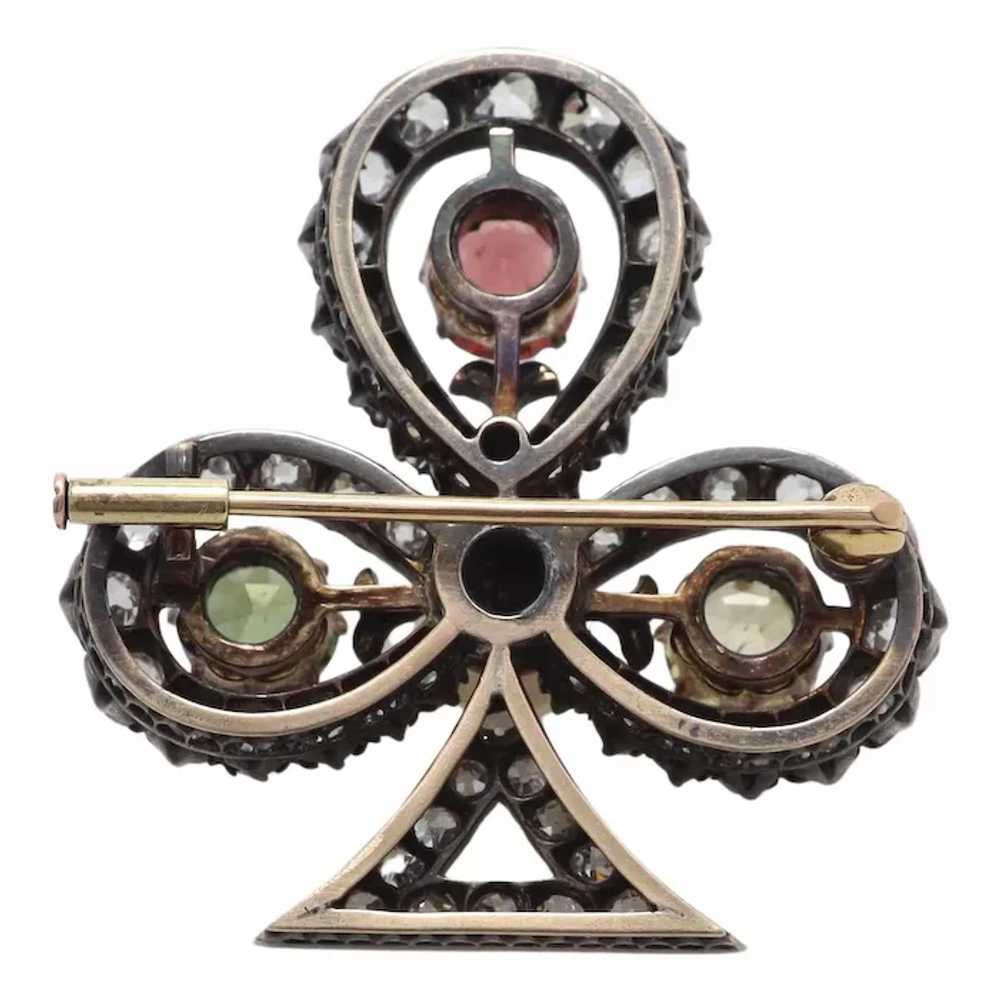 GIA Certified 12 Carat Gemstone Antique Brooch Pl… - image 5