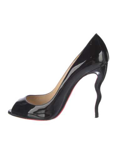 Christian Louboutin Patent Leather Pumps Black Pe… - image 1