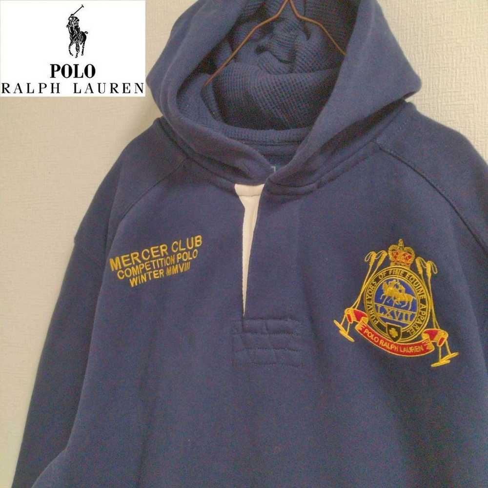 Polo Ralph Lauren 90s POLOTEAM Pullover Hoodie - image 1