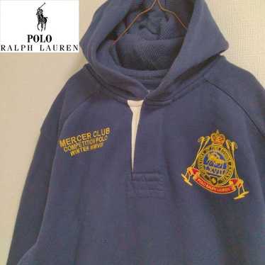 Polo Ralph Lauren 90s POLOTEAM Pullover Hoodie - image 1