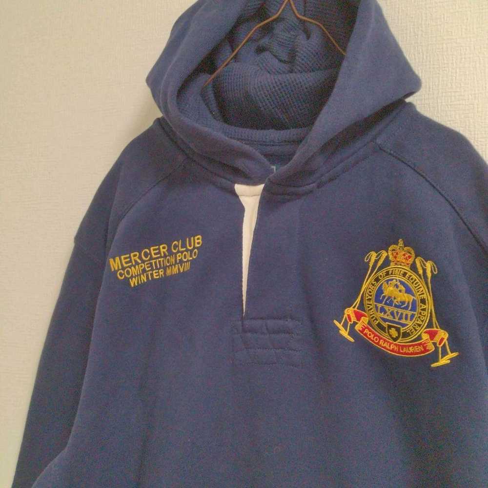 Polo Ralph Lauren 90s POLOTEAM Pullover Hoodie - image 3