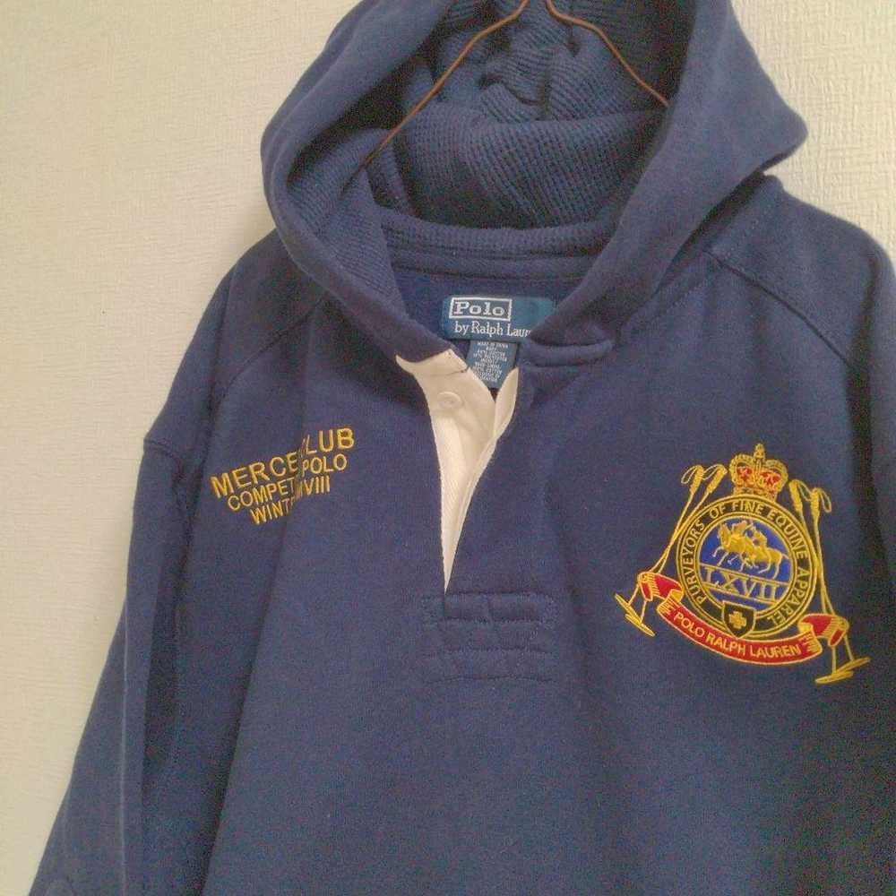 Polo Ralph Lauren 90s POLOTEAM Pullover Hoodie - image 8