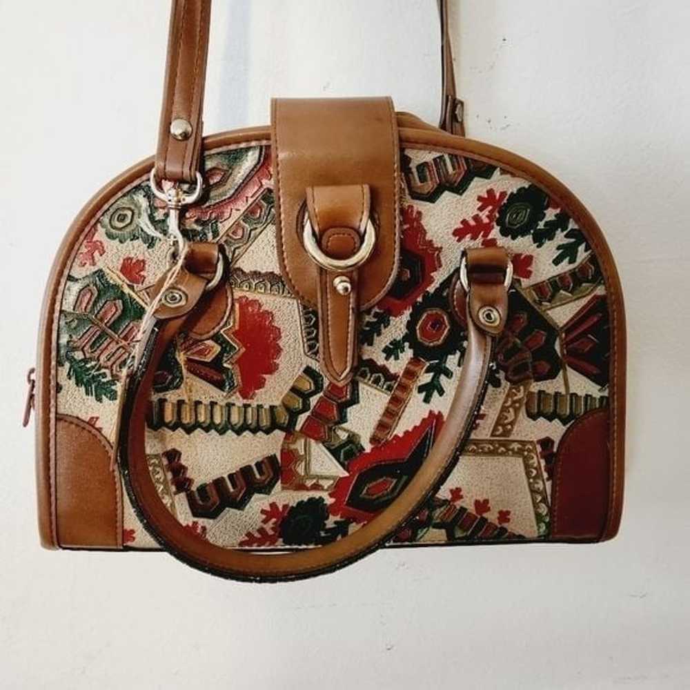 Vintage Korean Leather Crossbody Bag - image 1