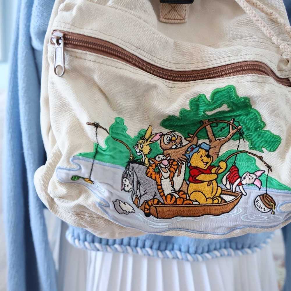 Vintage Winnie the Pooh canvas backpack - image 3