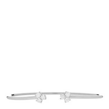 TIFFANY 18K White Gold Diamond Aria Wire Bracelet - image 1