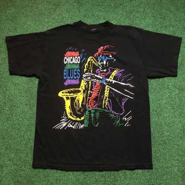 90s Chicago Blues Festival Tシャツロングビーチ音楽 90s Chicago Blues Festival Tシャツロングビーチ音楽