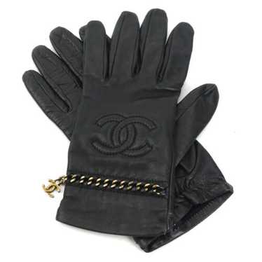 Chanel leather gloves black - Gem