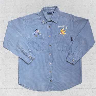 Vintage Disney Winnie The Pooh Embroidered Cordur… - image 1