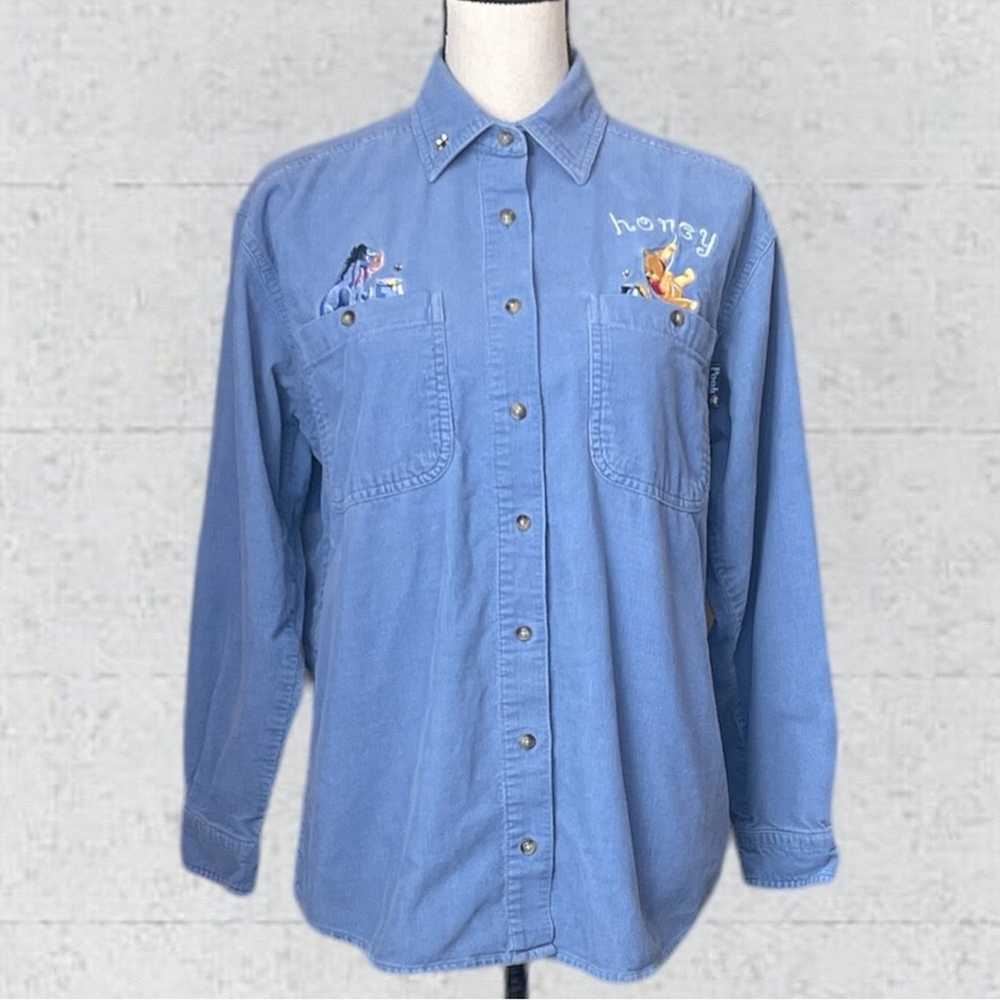 Vintage Disney Winnie The Pooh Embroidered Cordur… - image 2
