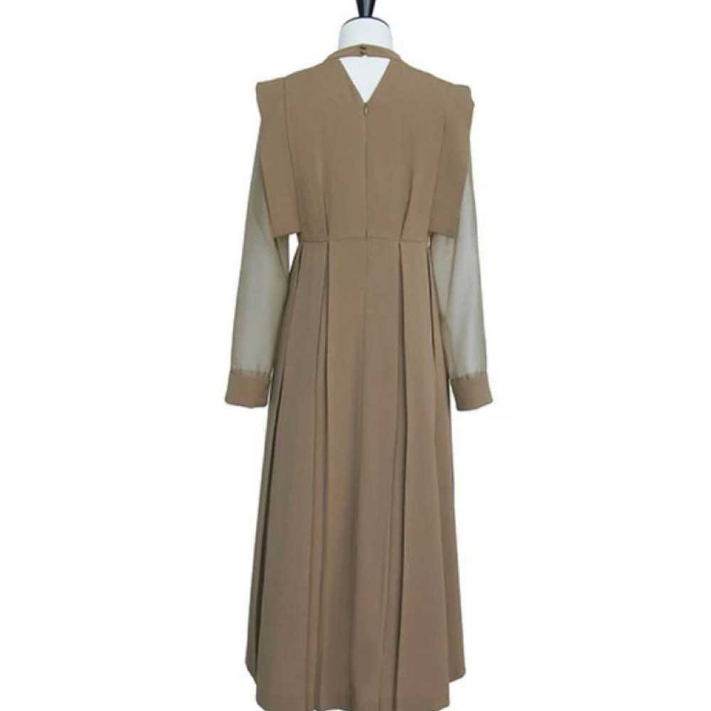 Beige Pleated Design Long Dress - image 3